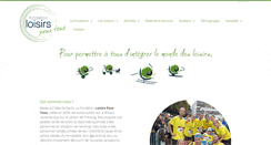 Desktop Screenshot of loisirspourtous.ch